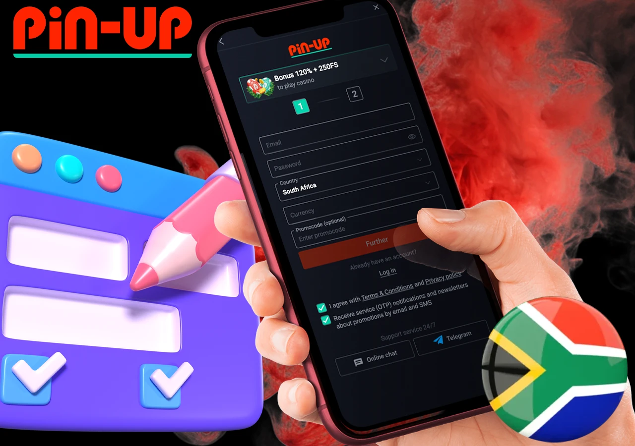 Simple and fast registration of Pin-Up using your phone
